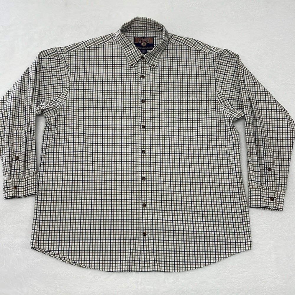 Duluth Trading Co Mens Long Sleeve Plaid Button Shirt Sz XXL Tall